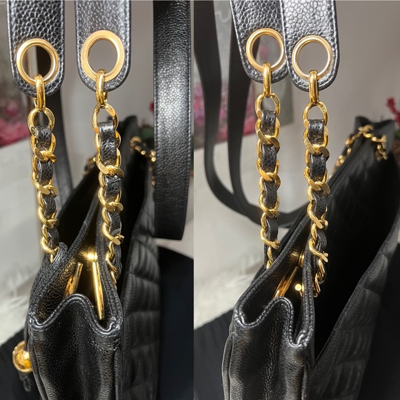 Authentic CHANEL Caviar chain black Tote - Picture 12 of 17